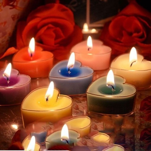 PC srdiečková nádoba na čajovú sviečku na zalievanie sviečok zo sójového vosku na Valentína