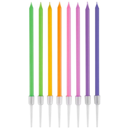 PASTEL narodeninové sviečky mix na tortu x8