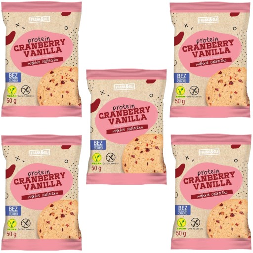 5x FRANK&OLI Vanilkový proteínový koláčik 50g