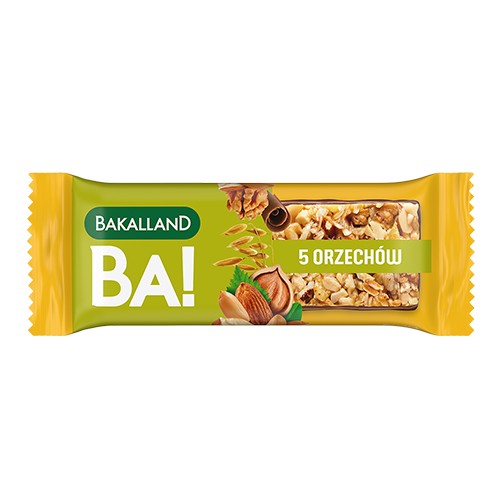 BAKALLAND BA! Tyčinka 5 orechov, 40 g