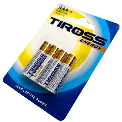 Alkalická batéria Tiross AAA (R3) 4 ks.