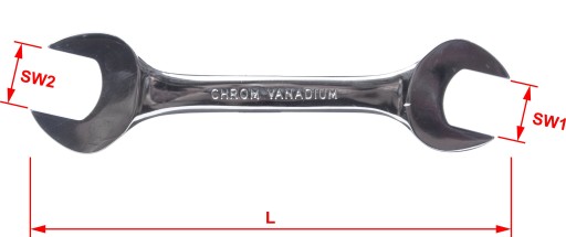 OBOJSTRANNÝ OTVORENÝ KĽÚČ RWPd 6 x 7 MM CrV