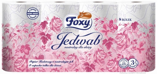 Celulózový toaletný papier 3w biely Foxy Silk (8)