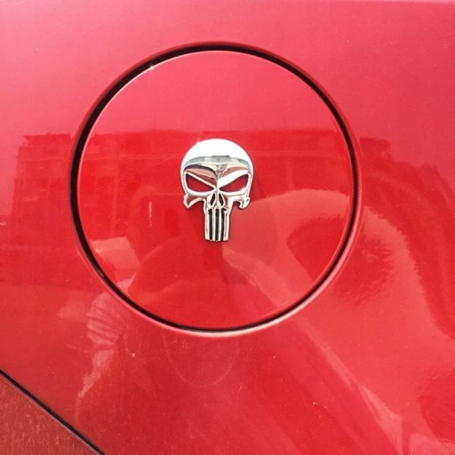 Znak nálepky na auto s lebkou Punisher