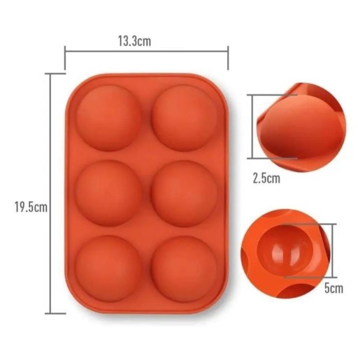 SILIKÓNOVÁ FORMA NA PEČENIE POLOGULÍ 5 cm GUĽA 541