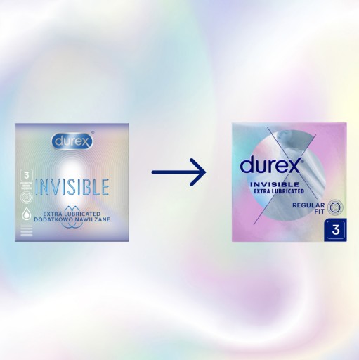 DUREX NEVIDITELNÉ KONDÓMY, NAVYŠE VLHČENÉ, 3 SUPER TENKÉ KONDÓMY