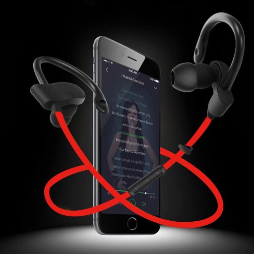 BEZDRÔTOVÉ ŠPORTOVÉ SLÚCHADLÁ DO UŠÍ BLUETOOTH pre bežecké telocvične