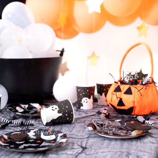 SÚPRAVA HALLOWEEN dúhových TANIER A ŠÁLKA
