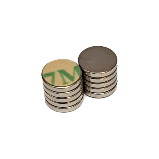 NEODYMOVÝ MAGNET 6x1 mm S 3M LEPICÍ PÁSOU 10 ks.