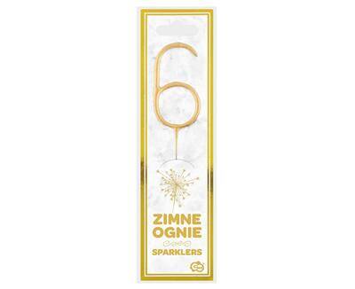 Prskavky, zlaté, číslo 6, 17cm