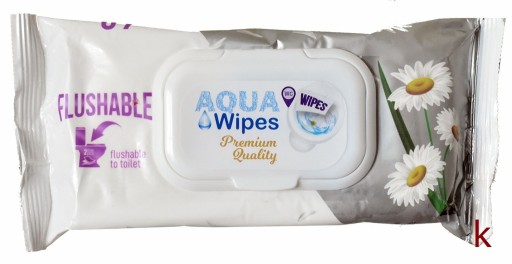 Vodou navlhčený papier Aqua Wipes 40 ks