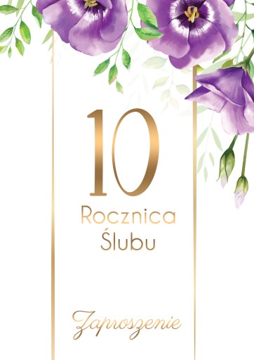 POZVÁNKA NA VÝROČIE SVADBY - Fialová svadba