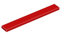 LEGO TILE 4162 TILE 1x8 červená NOVINKA (1g)