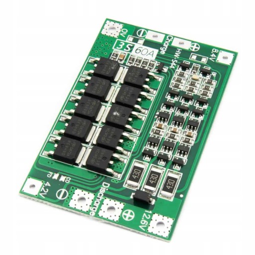 Li-Ion BMS 3S 60A nabíjačka, 18650 cell balancer