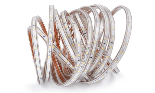 LED PÁS 230V 2835/60 1M IP68 5W TEPLÁ BIELA