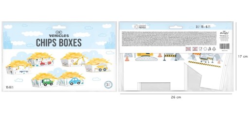 PAPIEROVÉ BOXY NA ŠTIPKY AUTA AUTA 3x