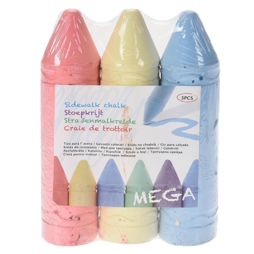 18cm x 4,5 JUMBO XL krieda na chodník, farebná, 3 ks