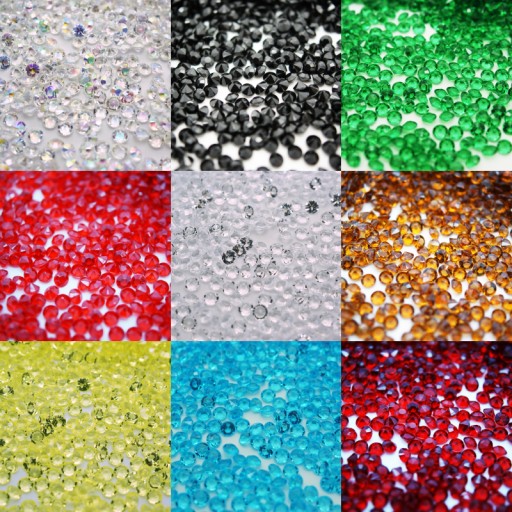 Ozdobné kryštály Confetti Diamonds tmavočervené 4,5mm 1000 kusov
