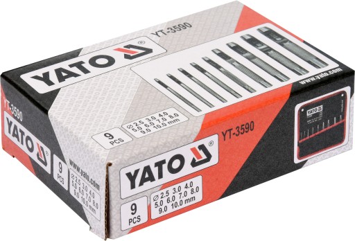DIEROVAČ KOŽE, GUMA, DIEROVAČ, REZAČ, 9 PRVKOV. YATO