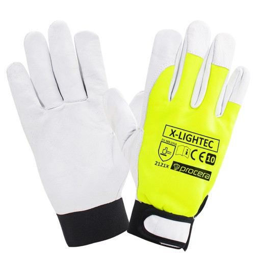 X-LIGHTEC ochranné pracovné rukavice z kozej kože, veľkosť 10