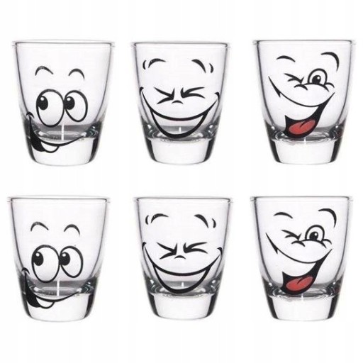 Kieliszek Barryłka 25ml KPL6 Humor na vodku, likér