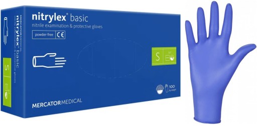 Nitrilové rukavice bez púdru Nitrylex Basic tmavomodré 100 ks