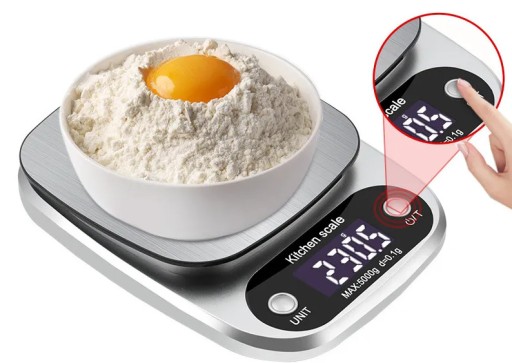 ELEKTRONICKÁ PRESNÁ LCD KUCHYŇSKÁ VÁHA 5kg 5000g/0,1g + SÚPRAVA BATÉRIÍ