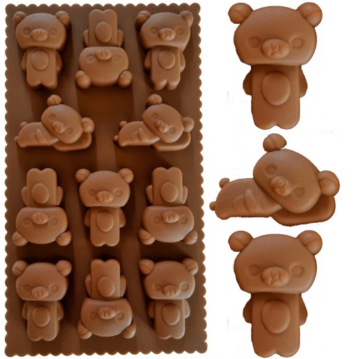 MEDVEĎ SILIKÓNOVÁ FORMOVAČKA NA PRALINKY ĽADOVÉ ŽELÉ ČOKOLÁDY MEDVEĎ