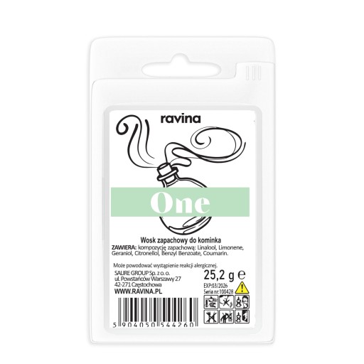 JEDEN 25g VOŇANÝ VOSK S VÔŇOU PARFÉMU PRE KRB RAVINA