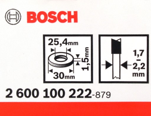 BOSCH Redukčný krúžok pre kotúče 30/25,4