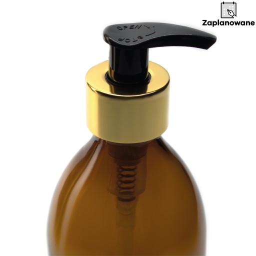 SKLENENÁ FĽAŠA s pumpičkou a dávkovačom mydla, 0,3l 300ml