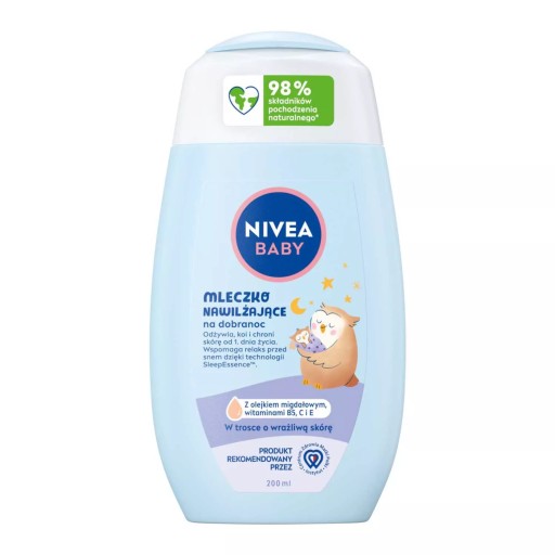 NIVEA BABY telové mlieko pre deti pred spaním hydratačné, 200 ml