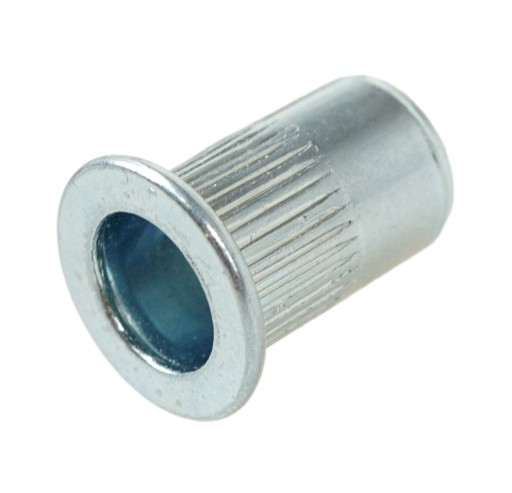 100 x Nitovacia matica s drážkovaným nákružkom M6x15 mm
