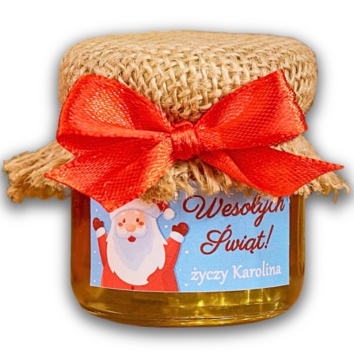 Vďaka Santa Claus vianočný darček med med dóza LOGO