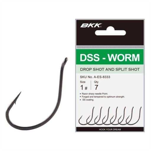 Háčiky Drop Shot BKK DSS-Worm veľkosť 4, bal 7 ks