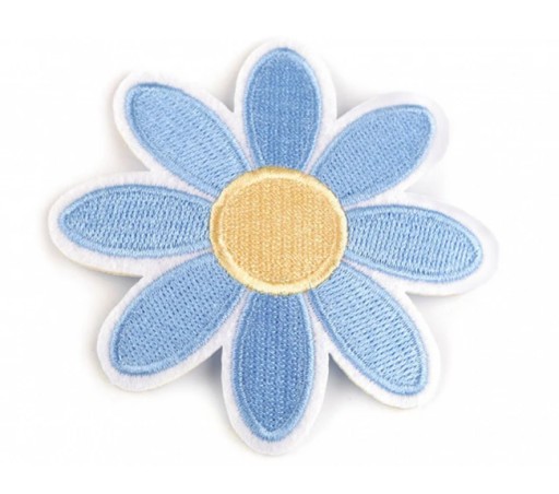Nažehľovačka Thermo Applique Flower, modrá výšivka /2888