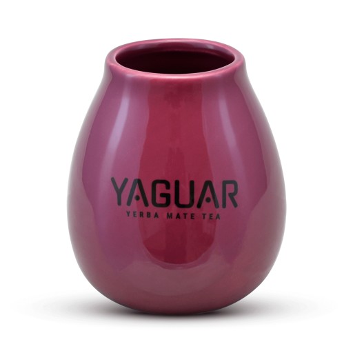 Keramický tekvicový fialový jaguár Yerba Mate