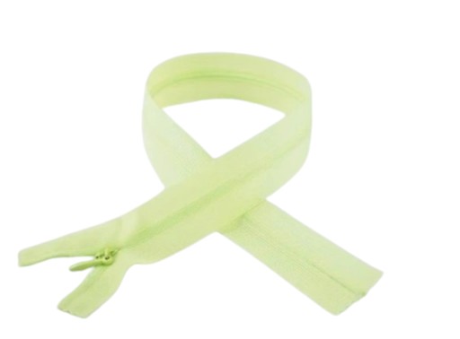 Zips, SAMOSTATNÝ Zips, KRYTÁ ČIPKA 20cm SVETLOZELENÁ