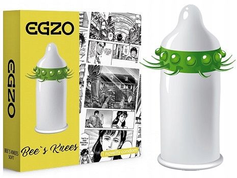 EGZO Bees Knees Kondómy MEGA bodce 1 ks. STIMULUJÚ SEXUÁLNE ORGAZMY