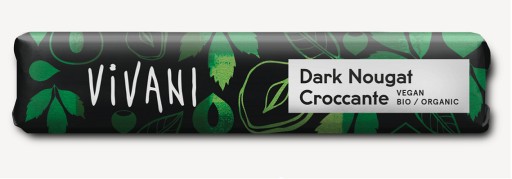 CROCCANTE tyčinka, tmavá nugátová čokoláda, BIO 35 g