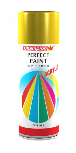 CHAMPION UNIVERZÁLNA RÝCHLOSchnúca farba na cesty ŽLTÁ RAL 1023 SPREJ 400ml