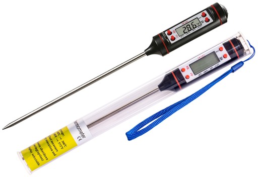 LCD KOLÍKOVÝ TEPLOMER SONDA NA MÄSO, MLIEKO, VÍNO