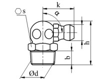 Uhlová maznička 90° DIN 71412 C R1/8 pozink. 2ks
