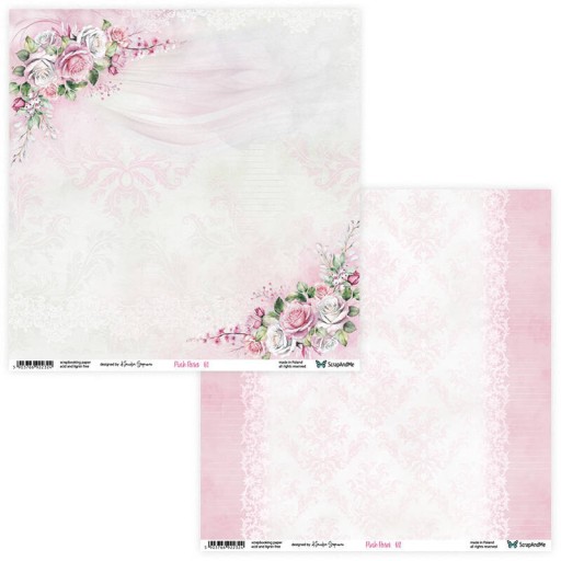 Sada papierov na scrapbooking 30x30 - ScrapAndMe - Ružové ruže