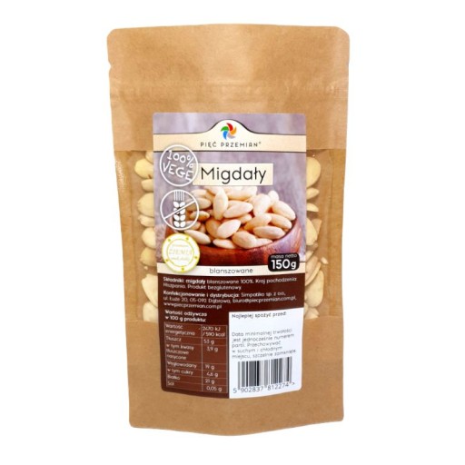 PÄŤ PREMIEN Blanšírované mandle 150g (PÄŤ PREMIEN (SIMPATIKO)) PÄŤ PREMIEN