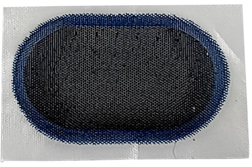 Záplata záplatová vložka EURO kaučuková duša oprava prepichnutia 38x64mm vulkanizácia 1ks