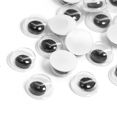 Oči pre hračky plastové 7x3mm 100 ks