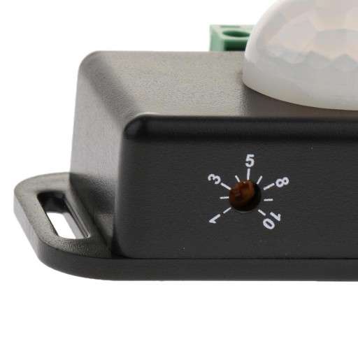 DC 12V/24V 6A Infračervený PIR pohybový senzor Time Control Čierna