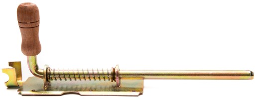 Závora s pružinou do dverí, pozinkovaná 320 mm