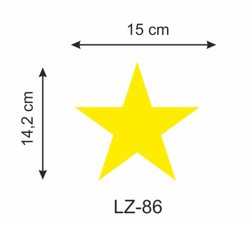 Akryl ZRKADLO hviezda 15x14,2 cm LZ-86